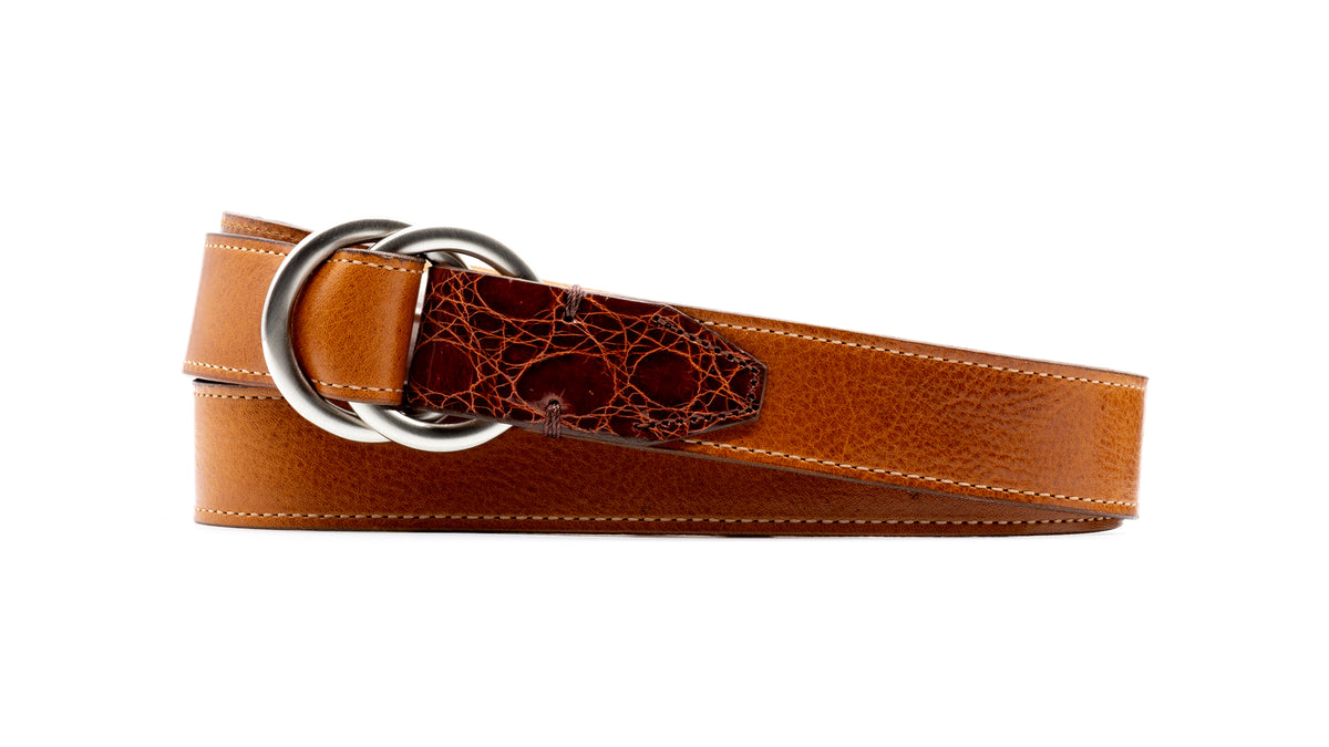 Harrison O-Ring Belt by Martin Dingman — Cognac