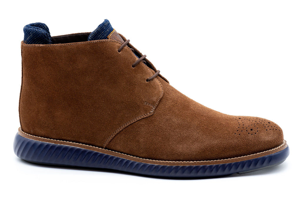 Countryaire Water Repellent Suede Leather Chukka Boots - Tobacco - Side