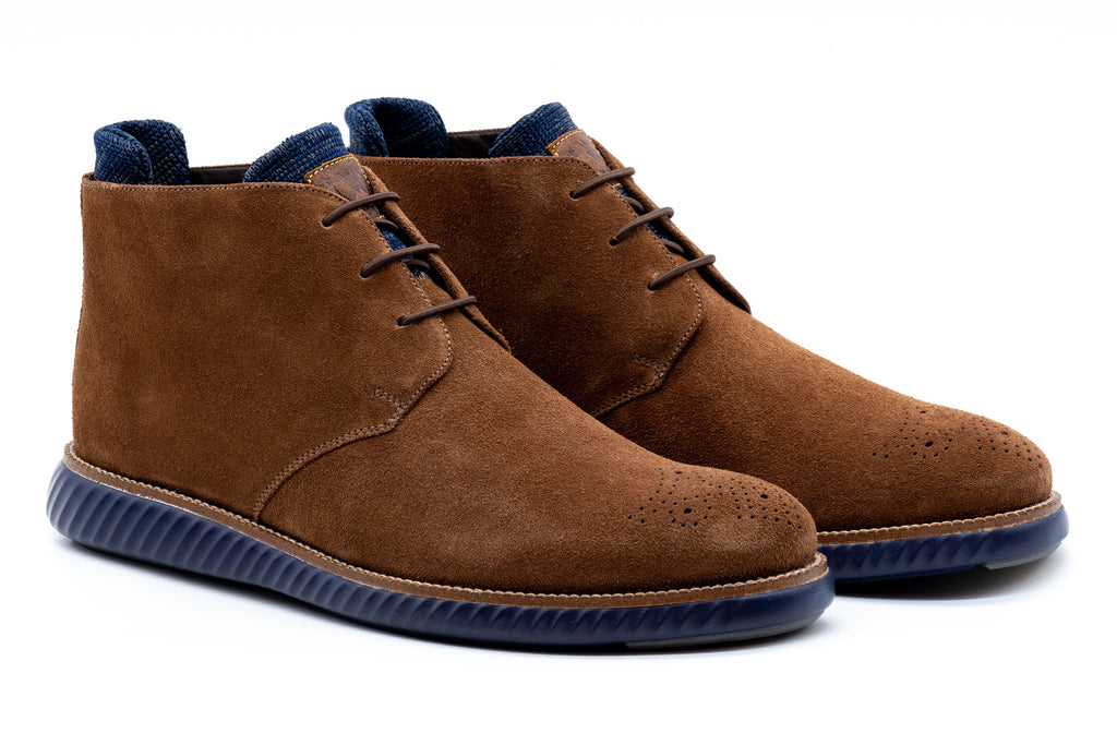 Countryaire Water Repellent Suede Leather Chukka Boots - Tobacco