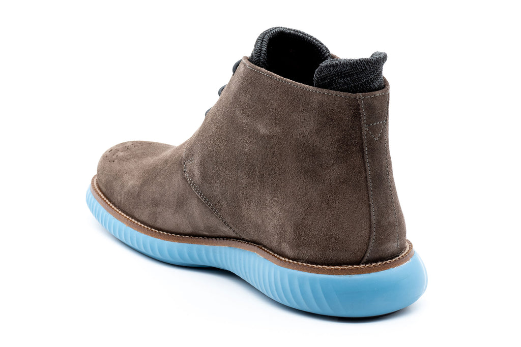 Countryaire Water Repellent Suede Leather Chukka Boots - Smoke - Back