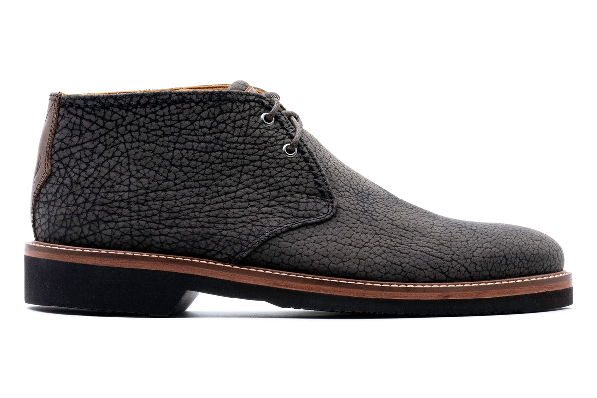 Ernest American Bison Chukka Boots - Charcoal | Martin Dingman