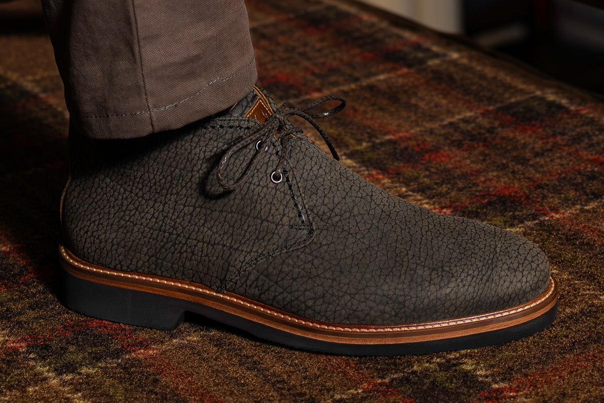 Ernest American Bison Chukka Boots - Charcoal | Martin Dingman