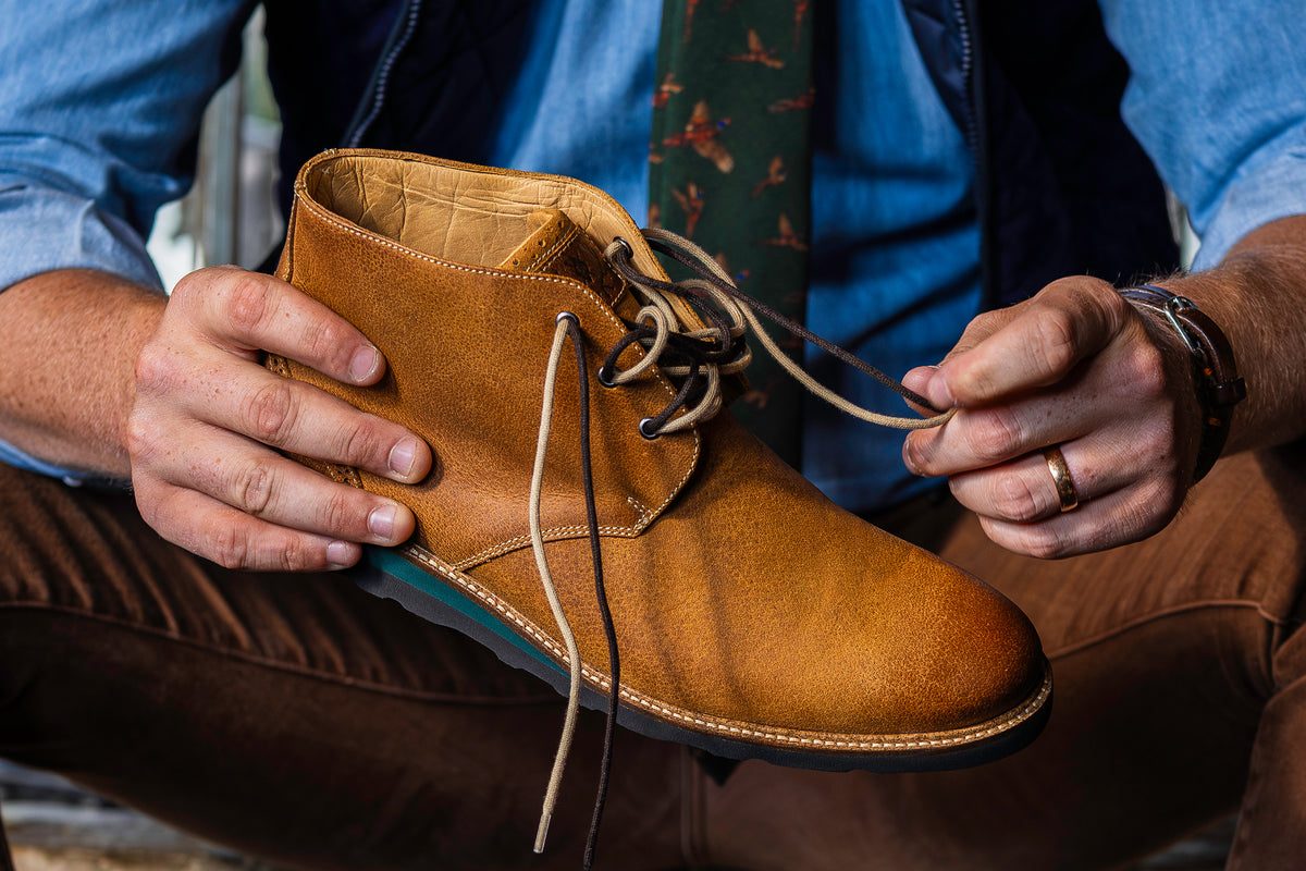 Blue Ridge Water Buffalo Chukka Boots - Saddle | Martin Dingman