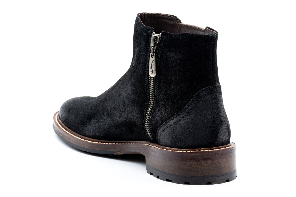 McKinley Water Repellent Suede Leather Boots - Black - Back