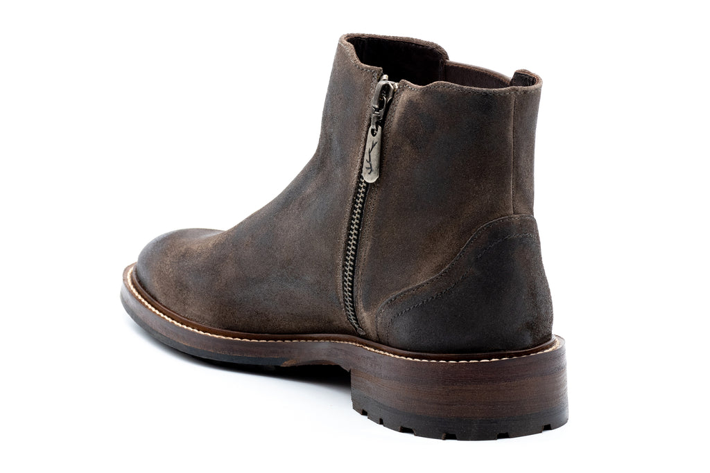 McKinley Water Repellent Suede Leather Boots - Smoke - Back