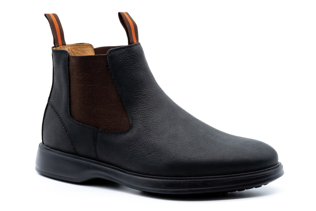 Windsor Saddle Leather Chelsea Boots - Black