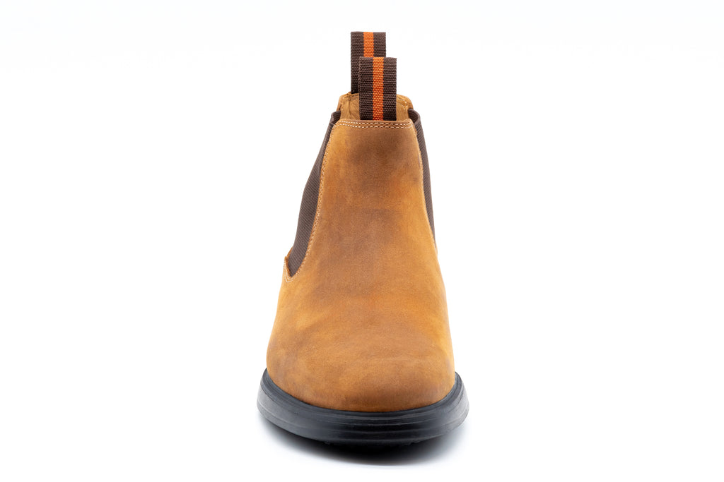 Windsor Nubuck Chelsea Boots - Caramel