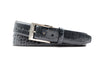 Hand Glazed Genuine American Alligator Belt - Slate