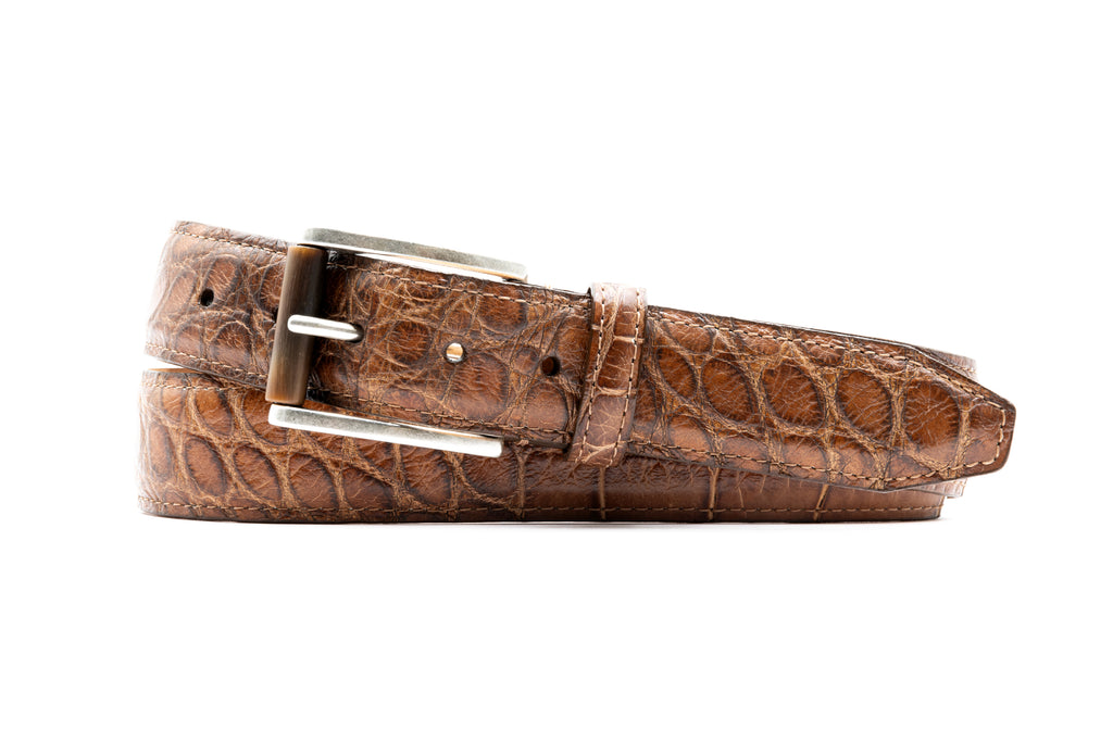Vintage Genuine American Alligator Belt - Old Hickory