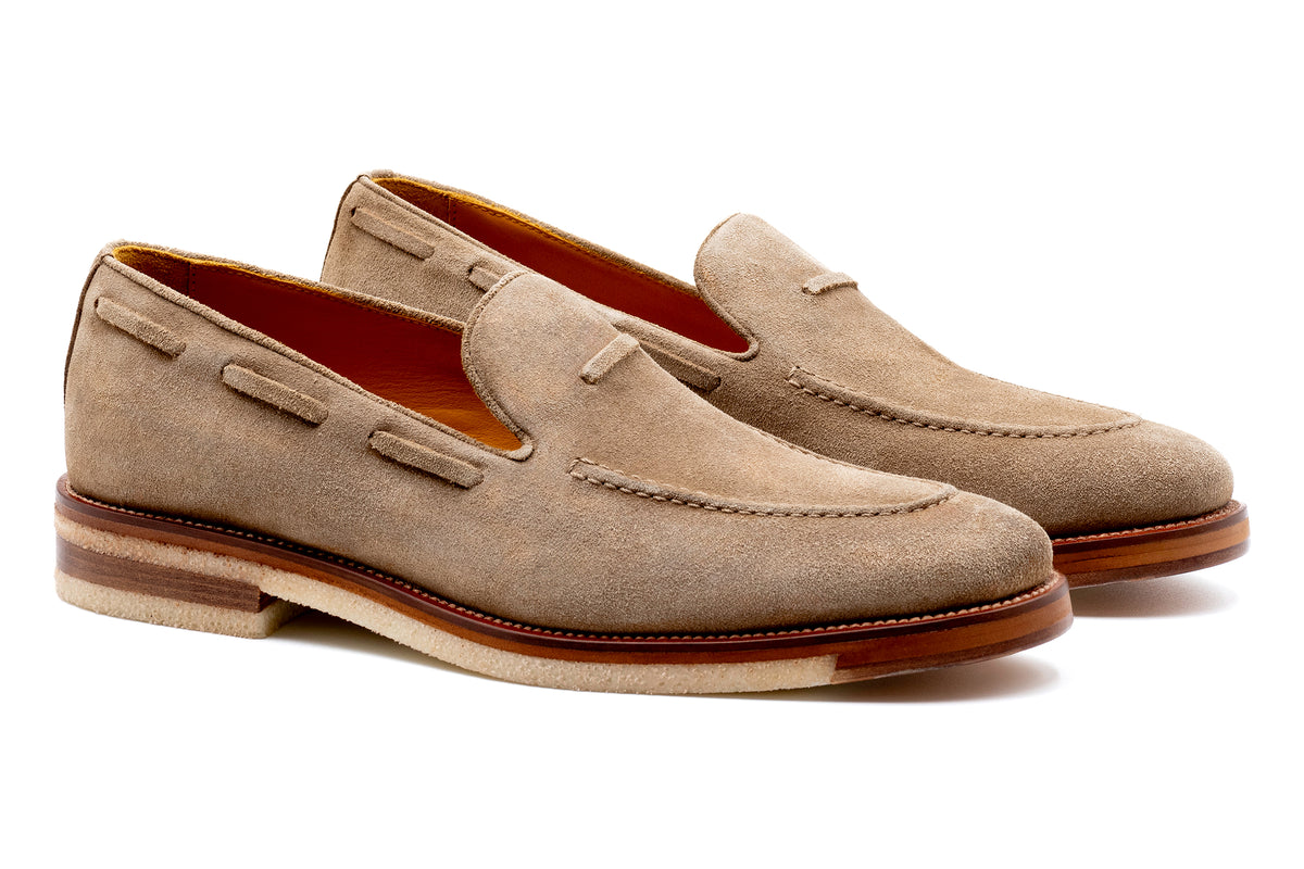 Tuscan Italian Suede Venetian Loafers - Sabbia | Martin Dingman display picture 2
