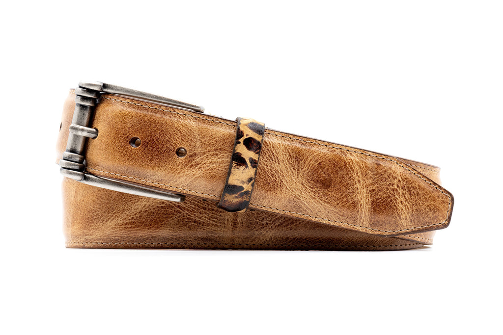 Franklin Vintage Italian Saddle Leather Belt - Silt