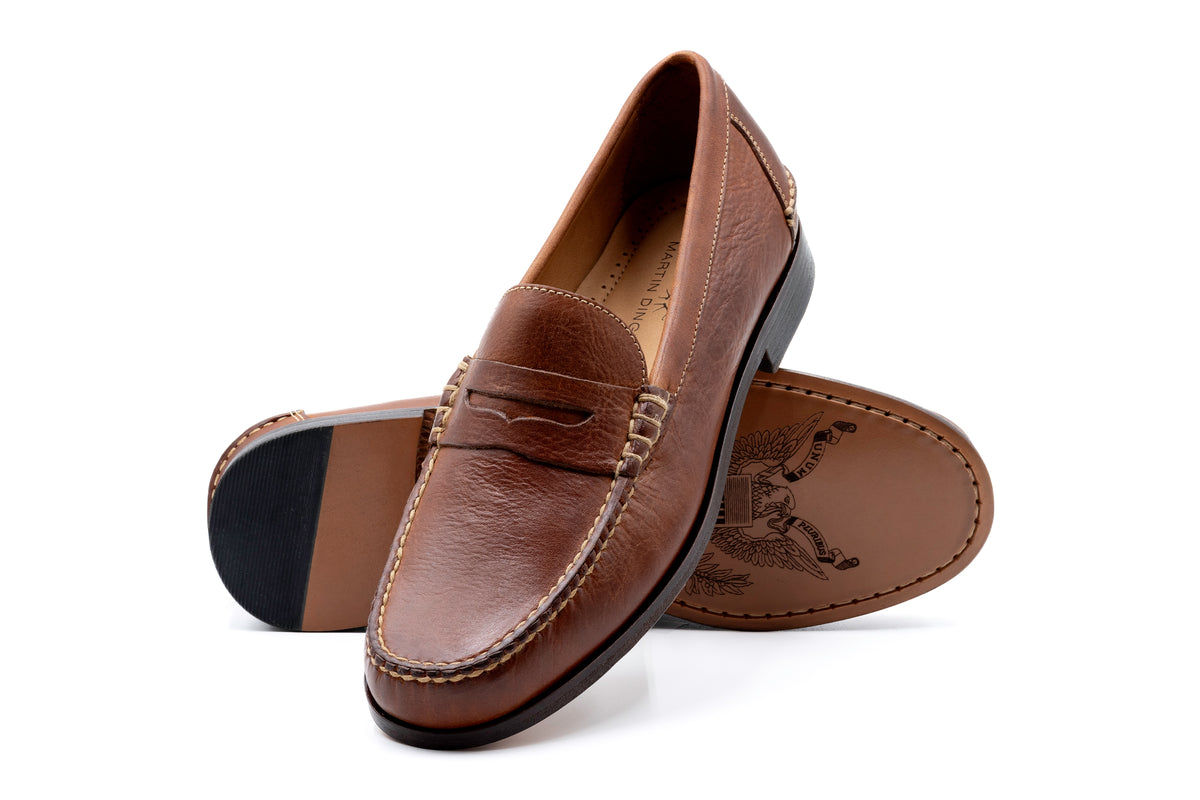 Mephisto \'Alyon\' Penny Loafer - Brown Leather / Tan Nubuck - 11.5 US men All American Saddle Leather Penny Loafers - Chestnut  main image 2