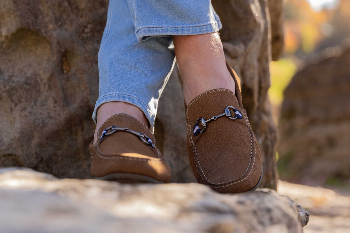 Bermuda Nubuck Horse Bit Loafers - Bark | Martin Dingman display picture 2
