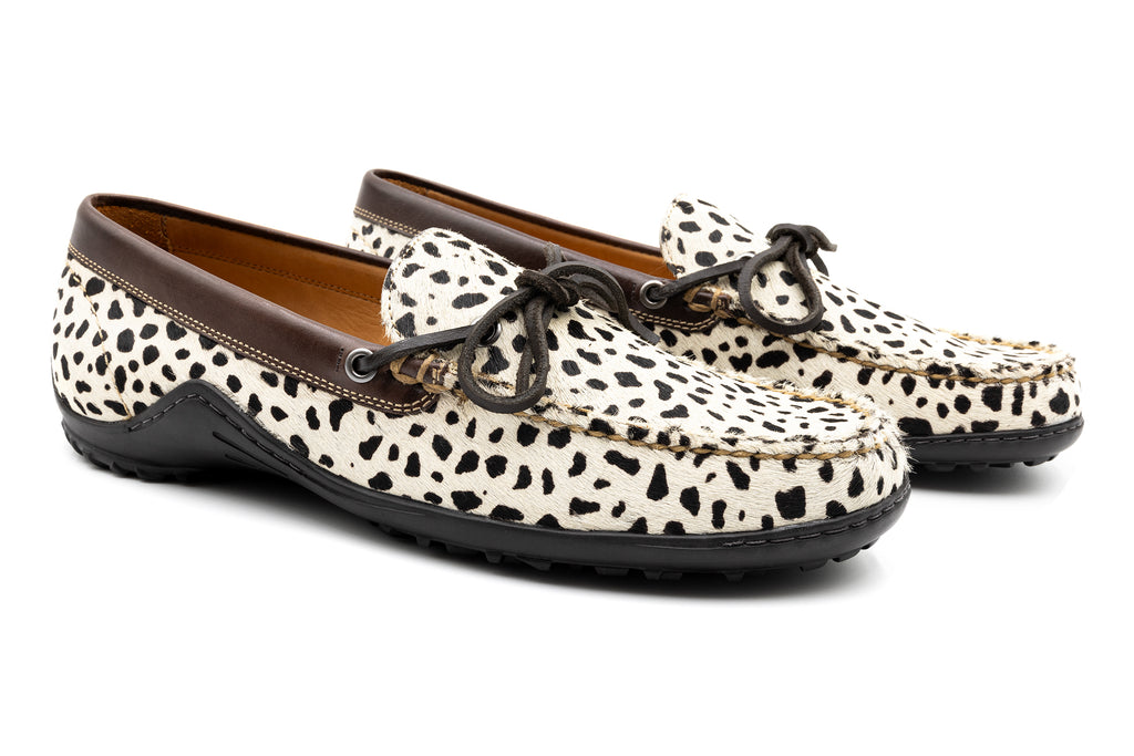 Bill "Hair On" Cheetah Print Leather Bow Tie Loafers - Cheetah