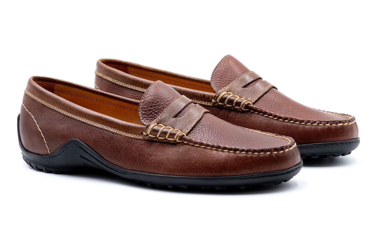 Bill Royal Bullhide Penny Loafers - Chestnut | Martin Dingman