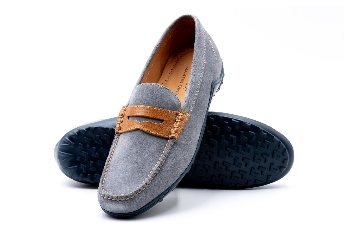 Bill Suede Penny Loafer - Blueberry | Martin Dingman display picture 2