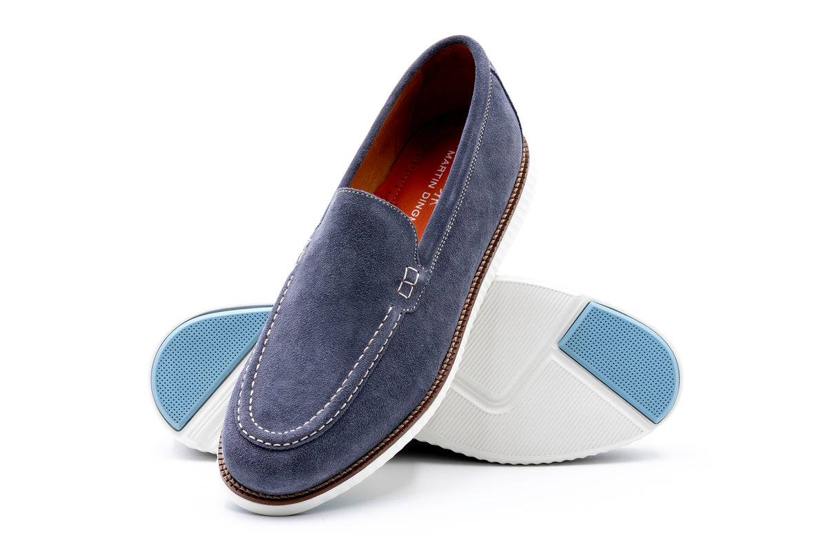 CountryAire Suede Venetian Loafers - Marine | Martin Dingman