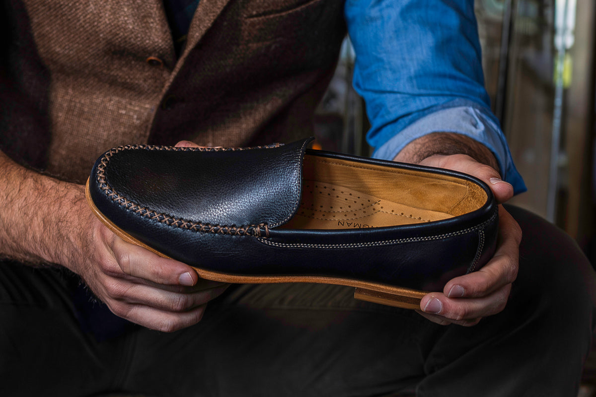 Country Club Glove Leather Venetian Loafers - Black | Martin  display picture 3