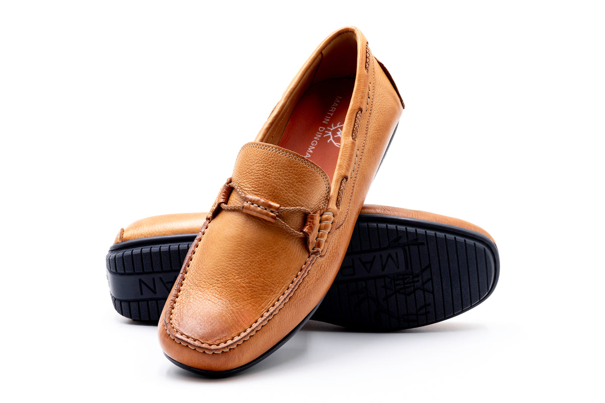 Bermuda Glove Leather Braided Bit Loafers - Cappuccino | Martin