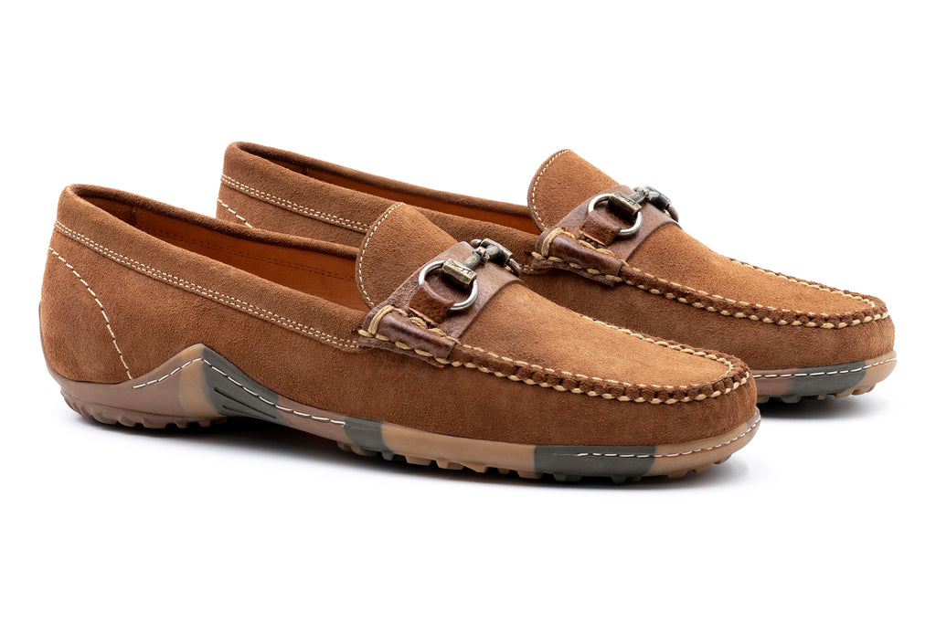Bill Suede Horse Bit Loafers - French Roast