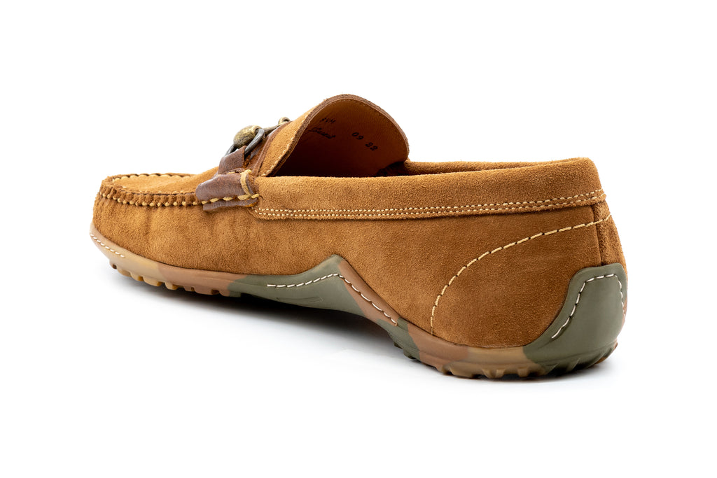 Bill Suede Horse Bit Loafers - French Roast