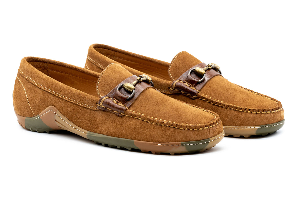 Bill Suede Horse Bit Loafers - French Roast