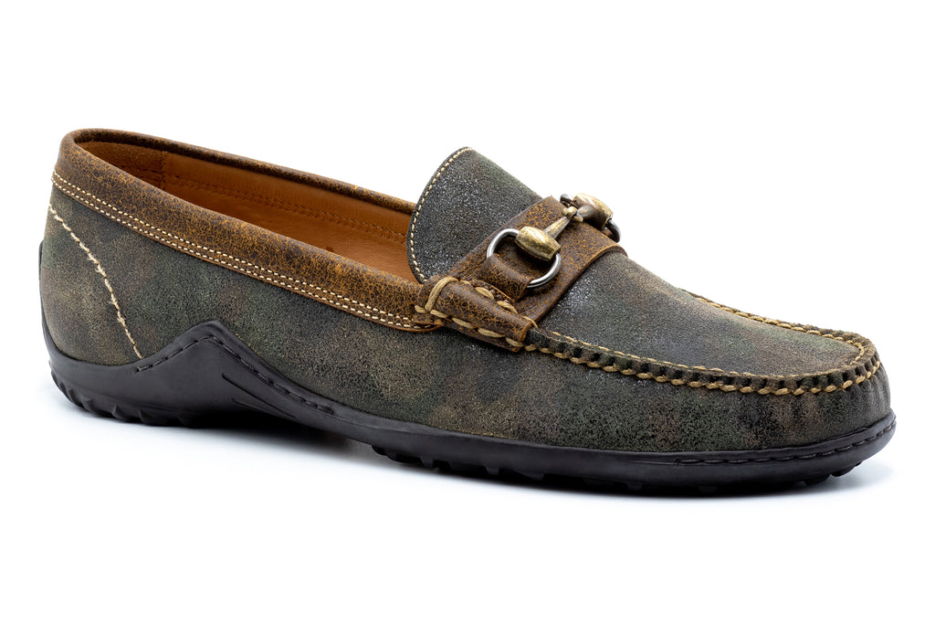 Bill Suede Horse Bit Loafers - Distressed Camo