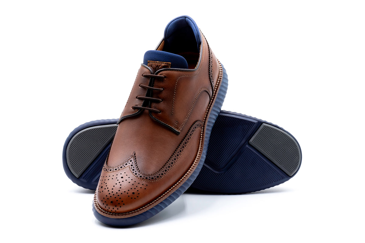 Countryaire Saddle Leather Wingtip - Cigar | Martin Dingman