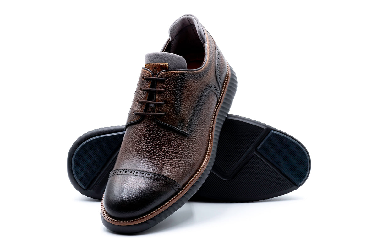 Countryaire Pebble Grain Cap Toe - Black Oak | Martin Dingman