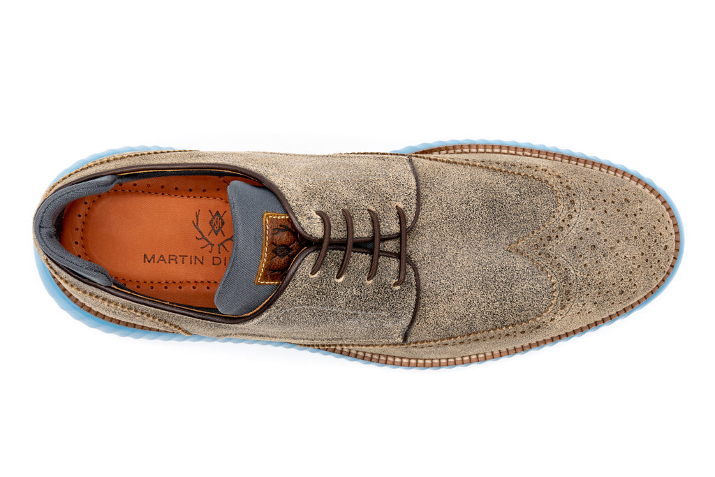 Countryaire Water Repellent Suede Leather Wingtip - Sandstone - Insole