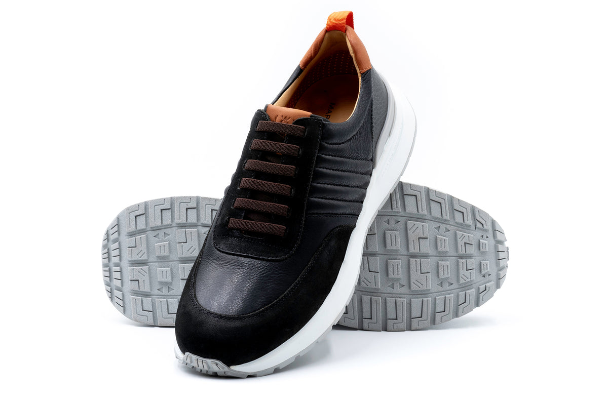 Dawson Glove Leather Sneakers - Black | Martin Dingman