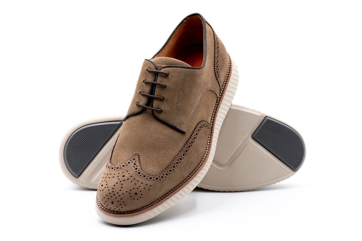 NEW Martin Dingman Countryaire Suede Wingtip Shoes Brown Earth Mens 11.5 Countryaire Suede Wingtip - Graphite | Martin Dingman main image 4