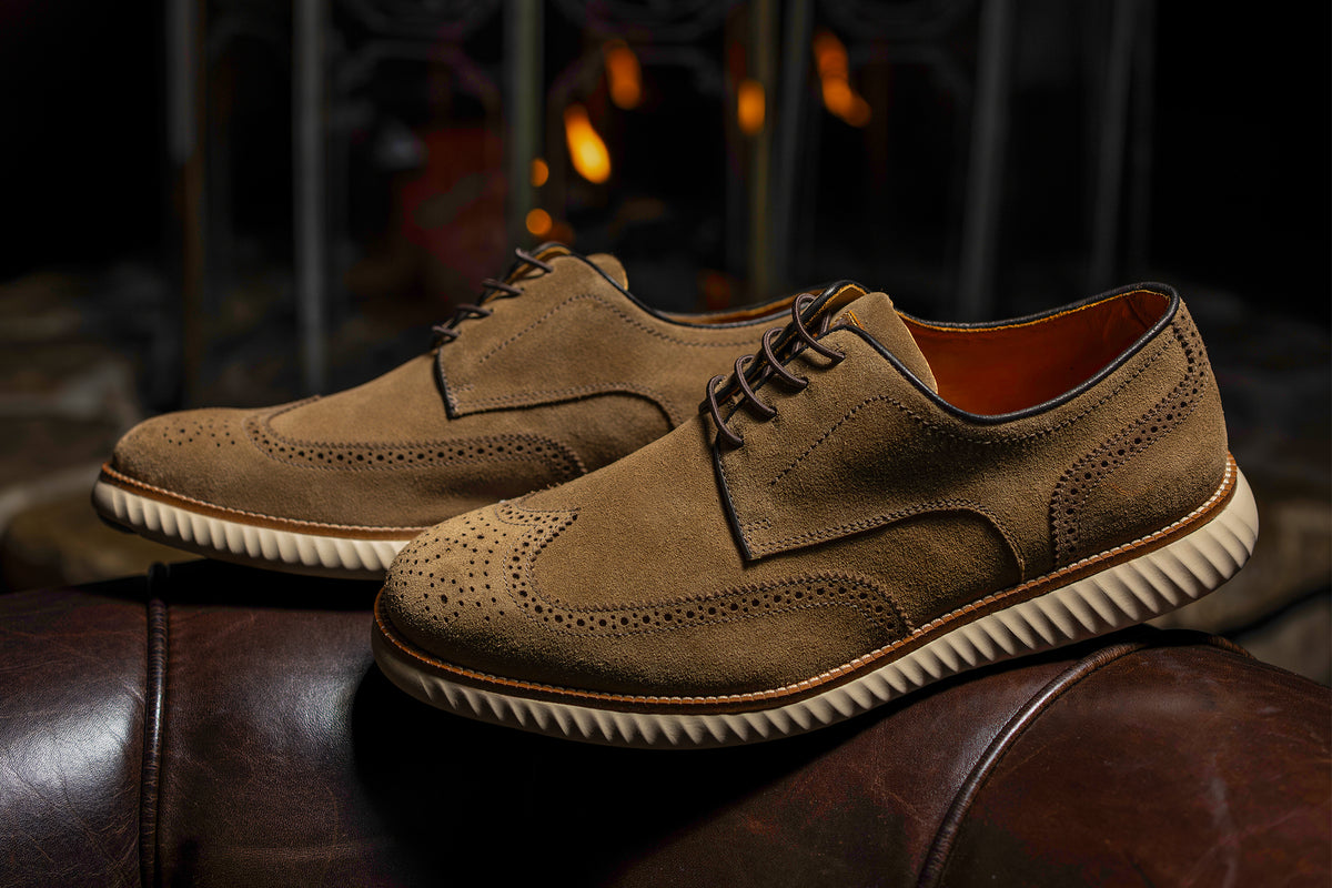 NEW Martin Dingman Countryaire Suede Wingtip Shoes Brown Earth Mens 11.5 Countryaire Suede Wingtip - Graphite | Martin Dingman main image 3