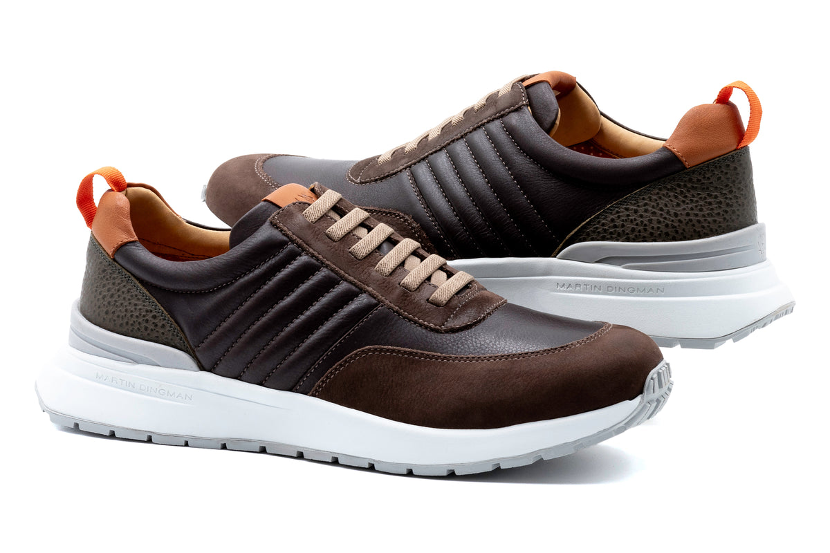Dawson Glove Leather Sneakers - Chocolate | Martin Dingman