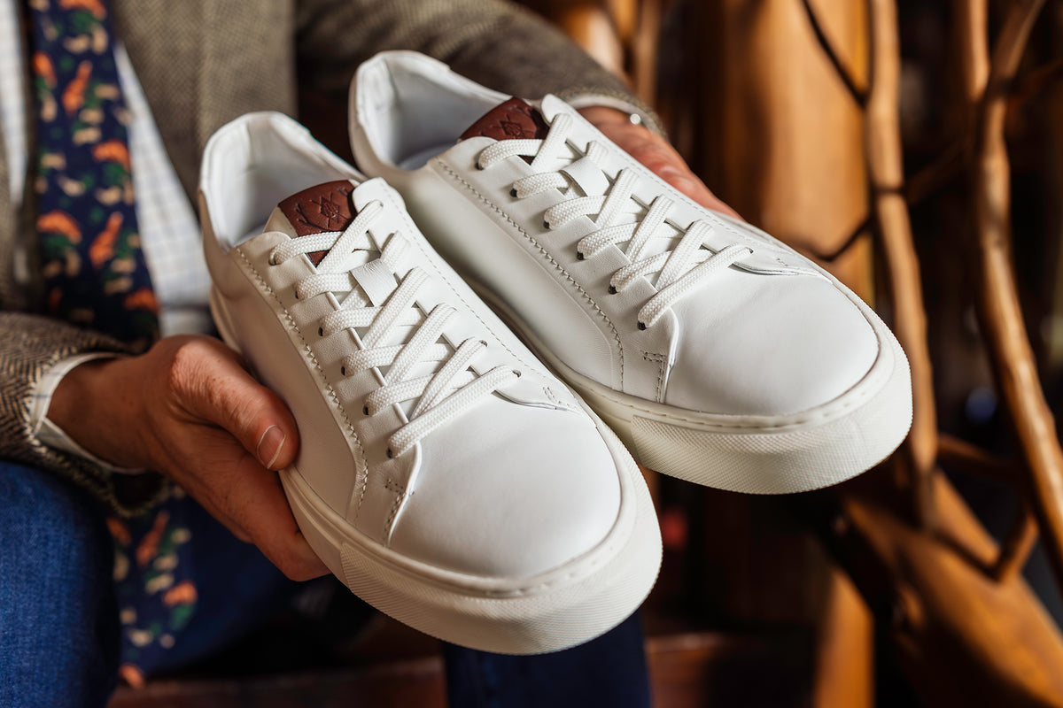 Cooper Sheepskin Sneakers - White | Martin Dingman