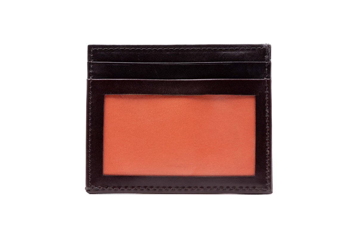 Edward Saddle Leather Executive ID Card Case - Chocolate | Martin