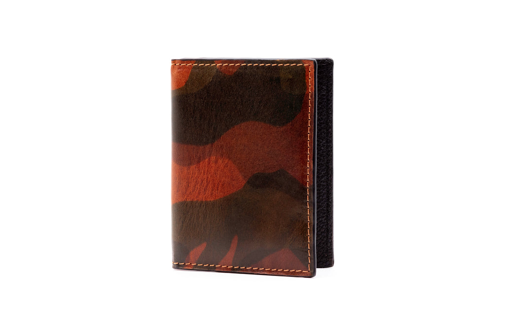 Hemingway Saddle Leather ID Wallet - Tan Camo