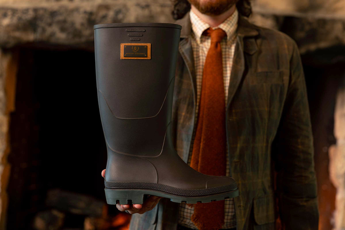 Wellington Waterproof PVC Boots - Walnut | Martin Dingman