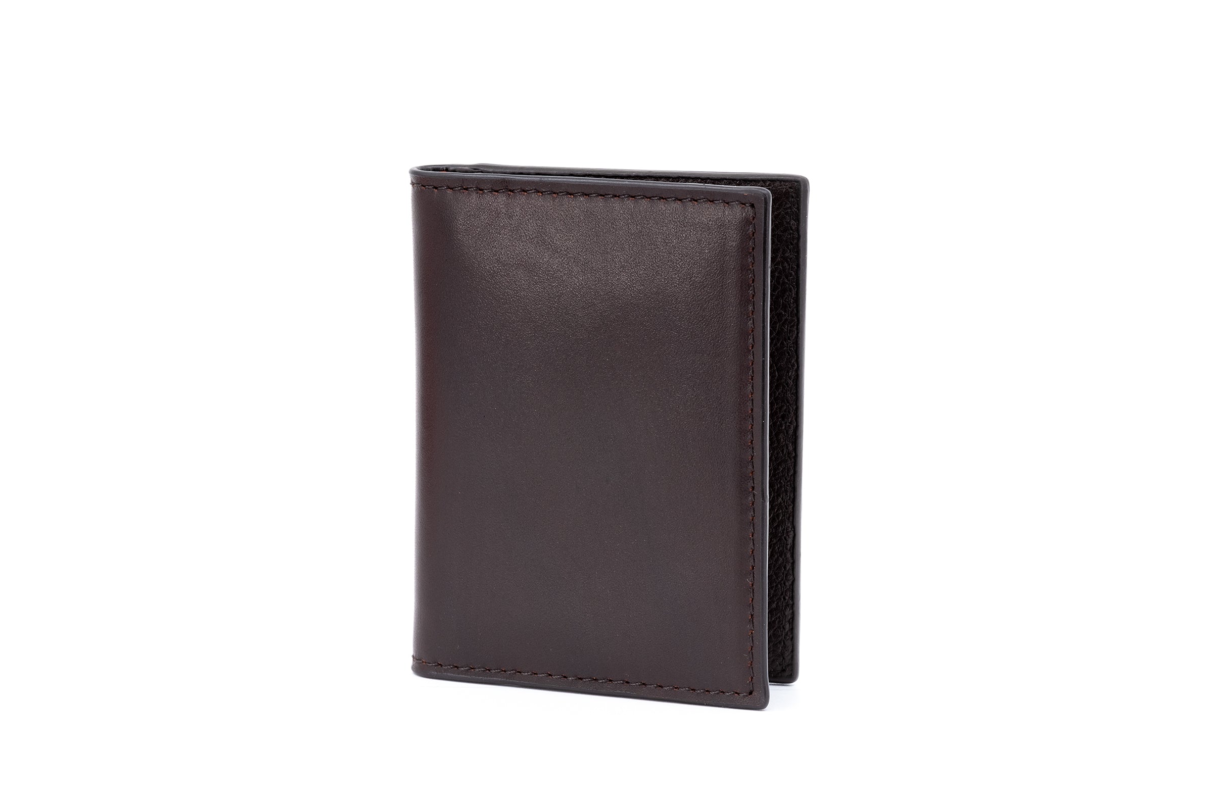 Edward Saddle Leather ID Wallet - Chocolate