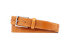 Howell "Grid Design" Italian Saddle Leather Belt - Saddle Tan