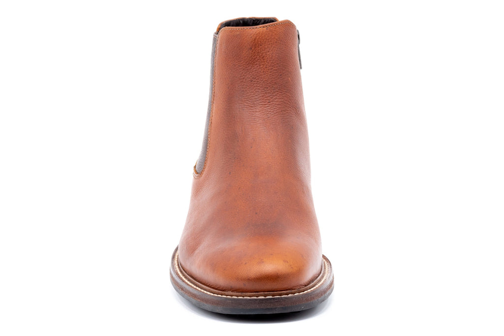 McKinley Waterproof Oiled Saddle Leather Boots - Chestnut - Front