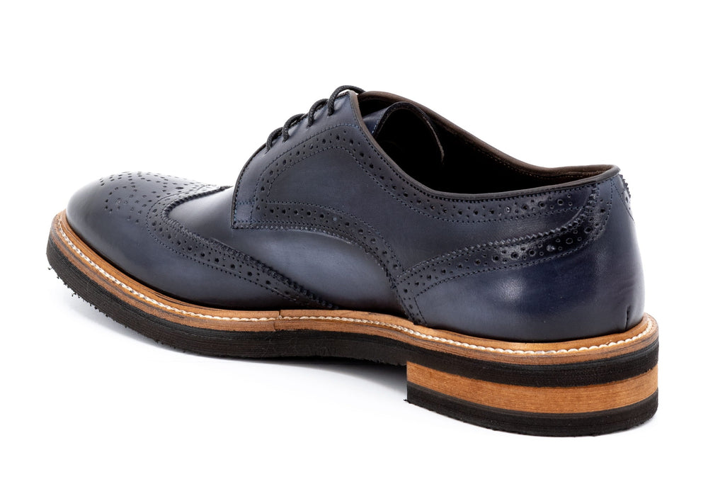 Tuscan Hand Finished Italian Calf Leather Wingtip - Graphite - Back