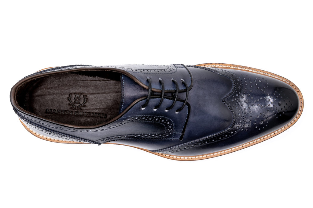 Tuscan Hand Finished Italian Calf Leather Wingtip - Graphite - Insole