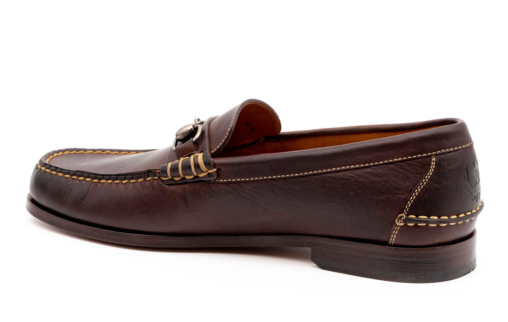 All American Saddle Leather Horse Bit Loafers - Walnut