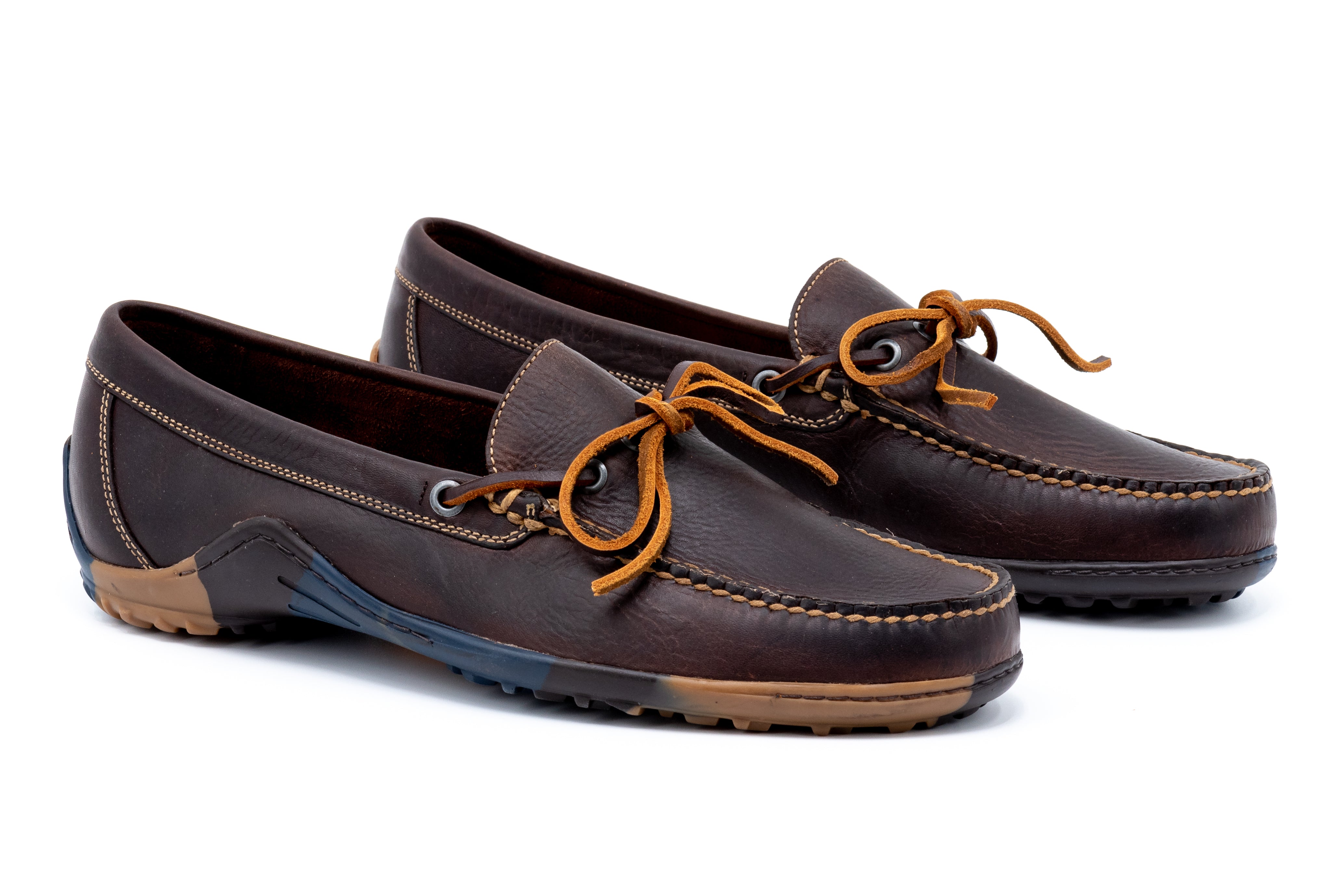 Bill Saddle Leather Bow Tie Loafers - Walnut