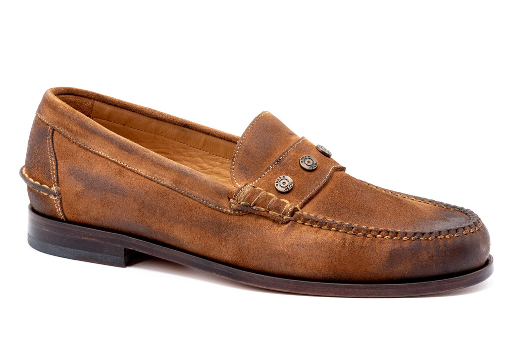 2nd Amendment Suede Penny Loafers - Tobacco