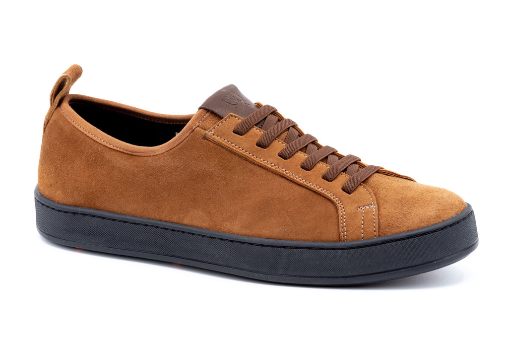 MD Signature Sheep Skin Suede Sneakers - Tobacco