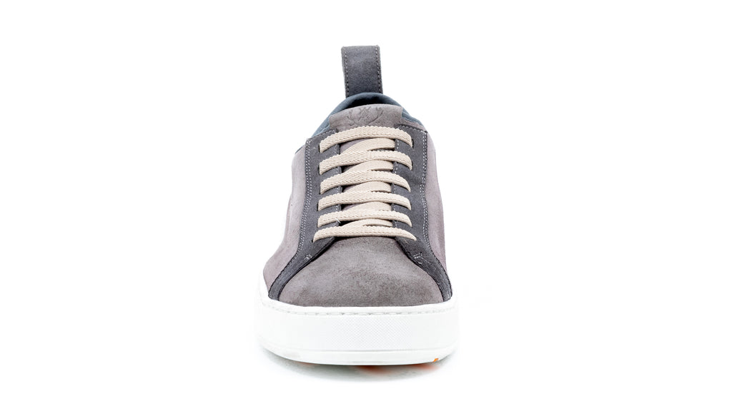 MD Signature Sheep Skin Water Repellent Suede Leather Sneakers - Slate - Front