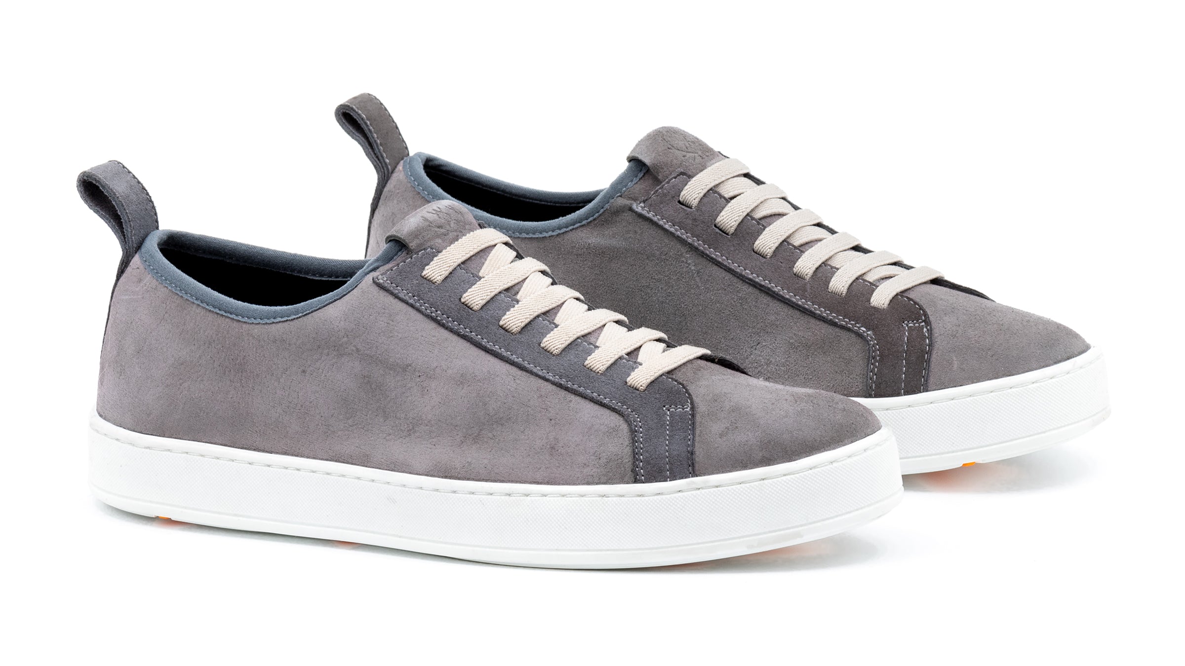 MD Signature Sheep Skin Suede Sneakers - Slate