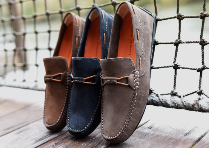 Bermuda Nubuck Braided Bit Loafers - Navy | Martin Dingman